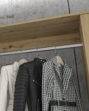 Garderobe Set Line-Up in Artisan Eiche Garderobenschrank mit Spiegel 183 x 193 cm