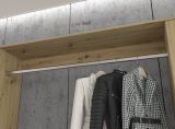 Garderobe Set Line-Up in Artisan Eiche Garderobenschrank mit Spiegel 212 x 193 cm