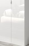 Garderobe mit Spiegel SystemX in wei� Hochglanz und Artisan Eiche Garderobenschrank 273 x 193 cm