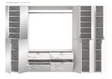 Garderobe mit Spiegel SystemX in wei� Hochglanz und Artisan Eiche Garderobenschrank 273 x 193 cm