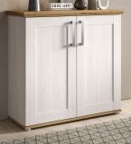 Kommode Mirano in wei� L�rche und Eiche Artisan Landhaus Sideboard 95 cm