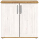 Kommode Mirano in wei� L�rche und Eiche Artisan Landhaus Sideboard 95 cm