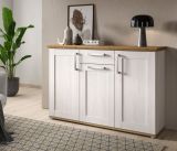 Sideboard Mirano in wei� L�rche und Eiche Artisan Landhaus Kommode 137 cm
