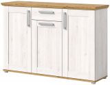 Sideboard Mirano in wei� L�rche und Eiche Artisan Landhaus Kommode 137 cm