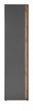 Schuhschrank Center in grau matt und Wotan Eiche Flurschrank 50 x 200 cm