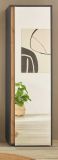 Garderobenschrank Center in grau matt und Wotan Eiche Flurschrank mit Spiegel 60 x 200 cm