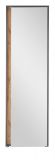 Garderobenschrank Center in grau matt und Wotan Eiche Flurschrank mit Spiegel 60 x 200 cm