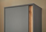 Garderobe Set 6-teilig Center in grau matt und Wotan Eiche Garderobenkombination 260 x 200 cm