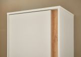 Schuhschrank Center in wei� und Wotan Eiche Flurschrank 50 x 200 cm
