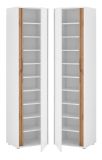 Schuhschrank Center in wei� und Wotan Eiche Flurschrank 50 x 200 cm