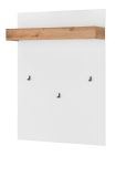 Garderobenpaneel Center in wei� und Wotan Eiche Wandgarderobe 100 x 135 cm