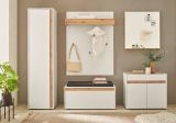 Garderobenpaneel Center in wei� und Wotan Eiche Wandgarderobe 100 x 135 cm