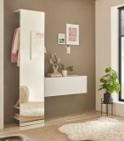 Garderobe Set 2-teilig Center in wei� und Wotan Eiche Garderobenkombination 150 x 200 cm