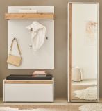 Garderobe Set 4-teilig Center in wei� und Wotan Eiche Garderobenkombination 170 x 200 cm