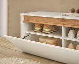 Garderobe Set 4-teilig Center in wei� und Wotan Eiche Garderobenkombination 170 x 200 cm