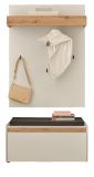 Garderobe Set 3-teilig Center in wei� und Wotan Eiche Garderobenkombination 100 x 200 cm