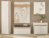 Garderobe Set 6-teilig Center in wei� und Wotan Eiche Garderobenkombination 260 x 200 cm