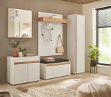 Garderobe Set 6-teilig Center in wei� und Wotan Eiche Garderobenkombination 260 x 200 cm