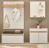 Garderobe Set 5-teilig Center in wei� und Wotan Eiche Garderobenkombination 190 x 200 cm