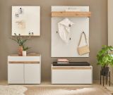 Garderobe Set 5-teilig Center in wei� und Wotan Eiche Garderobenkombination 190 x 200 cm