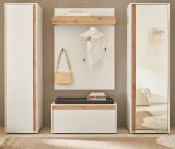 Garderobe Set 5-teilig Center in wei� und Wotan Eiche Garderobenkombination 230 x 200 cm