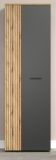 Garderobenschrank Avila in grau und Evoke Eiche Garderobe oder gro�er Schuhschrank 60 x 195 cm