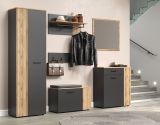 Garderobenleiste Avila in grau Wandgarderobe 80 x 20 cm