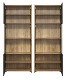 Vitrine Avila in grau und Evoke Eiche Vitrinenschrank 80 x 195 cm