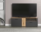 TV-Lowboard Avila in grau und Evoke Eiche TV Unterteil 150 cm