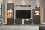 TV-Lowboard Avila in grau und Evoke Eiche TV Unterteil 150 cm