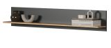 Wandboard Avila in grau und Evoke Eiche Wandregal 150 x 25 cm