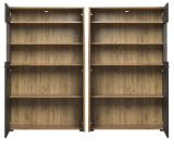 Highboard Avila in grau und Evoke Eiche Vitrine 90 x 146 cm