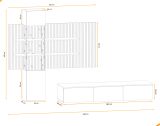 Wohnwand Laelia in Sand matt und Artisan Eiche 280 cm Schrankwand inklusive LED Beleuchtung, Push-to-Open