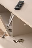 Wohnwand Laelia in Sand matt und Artisan Eiche 280 cm Schrankwand inklusive LED Beleuchtung, Push-to-Open