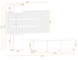 Wohnwand Laelia in Sand matt und Artisan Eiche 280 cm Schrankwand inklusive LED Beleuchtung, Push-to-Open