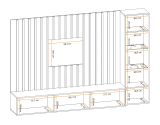 Wohnwand Pearl in schwarz und Artisan Eiche Schrankwand 220 cm inklusive LED Beleuchtung, Push-to-Open