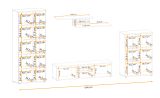 Wohnwand Morgan in schwarz und Jackson Eiche Schrankwand mit 3D-Lamellen inkl. LED