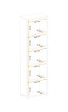 Garderobenschrank Collin in Jackson Eiche und schwarz Schuhschrank mit 3-D Lamellen 60 cm
