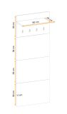 Garderobenpaneel Collin in Jackson Eiche Wandgarderobe 60 x 156 cm