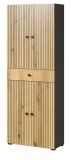 Badezimmer Hochschrank Feliz in Evoke Eiche und grau Badschrank 70 x 186 cm