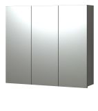 Badezimmer Spiegelschrank Feliz in grau Badschrank 3-t�rig 90 cm