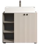Waschtisch Set Feliz in Kaschmir Grau Komplett-Set mit Waschbecken 90 cm