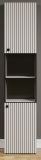 Badezimmer Hochschrank Feliz in Kaschmir grau Badschrank 40 x 186 cm
