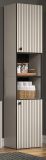 Badezimmer Hochschrank Feliz in Kaschmir grau Badschrank 40 x 186 cm