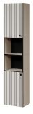 Badezimmer Hochschrank Feliz in Kaschmir grau Badschrank 40 x 186 cm