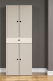 Badezimmer Hochschrank Feliz in Kashmere Grau Badschrank 70 x 186 cm