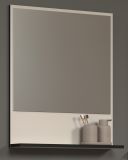 Badezimmer Spiegel Feliz in Kaschmir / Grau, Wandspiegel 60 x74 cm mit Ablage