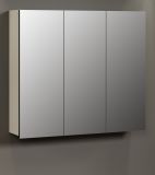Badezimmer Spiegelschrank Feliz in Kaschmir Grau, Badschrank 3-t�rig 90 x 80 cm