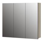 Badezimmer Spiegelschrank Feliz in Kaschmir Grau, Badschrank 3-t�rig 90 x 80 cm