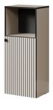 Badezimmer Kommode Feliz in Kaschmir Grau mit Leistenoptik, Badschrank 40 x 95 cm